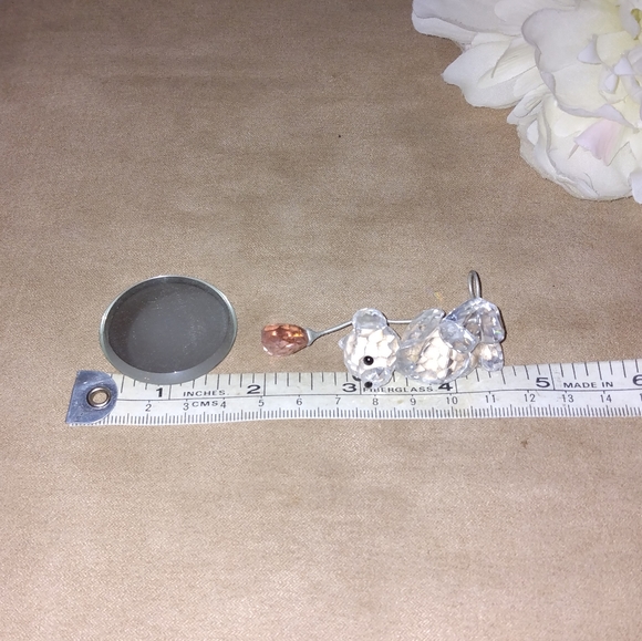 Swarovski Crystal I Love You Kris Bear w/ Pink Heart Balloon & Stand Plate & Box - Picture 8 of 16